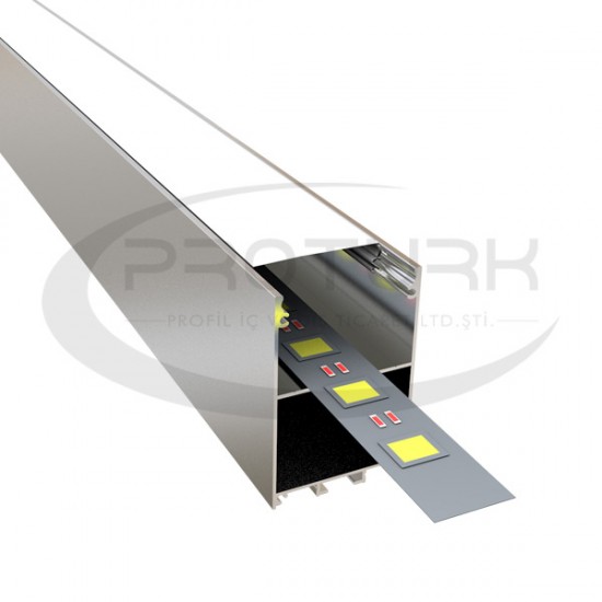 Alüminyum 80x50mm Linear Kasa Led Profilleri