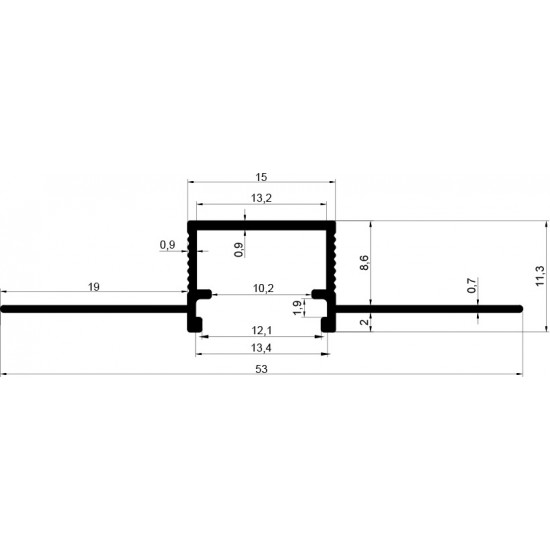 Alüminyum 1,5 cm Alçıpan Led Profilleri